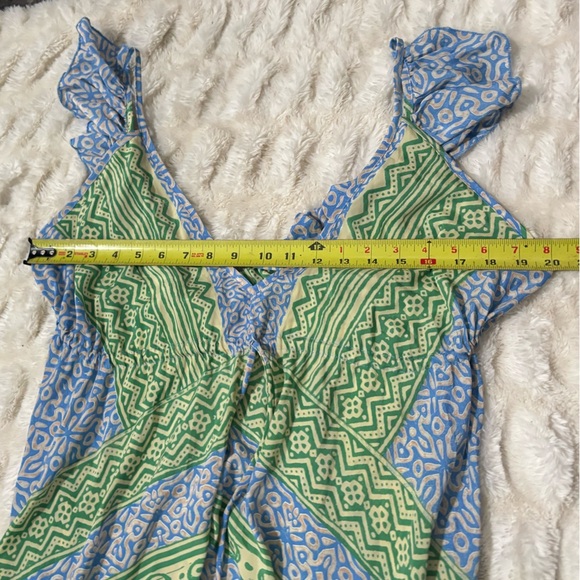 ANISA Women’s Open Back V- Neck Maxi Dress 100% silk - Picture 11 of 13